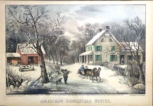 American Homestead Winter. Currier and Ives, c. 1868